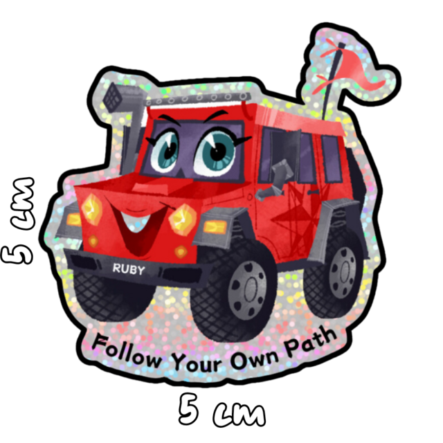 Ruby Glitter Sticker